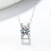 Wholesale Necklace S925 Silver Moissanite Ox Head Pendant Geometric Electroplated Cross Chain