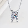 Wholesale Necklace S925 Silver Moissanite Ox Head Pendant Geometric Electroplated Cross Chain