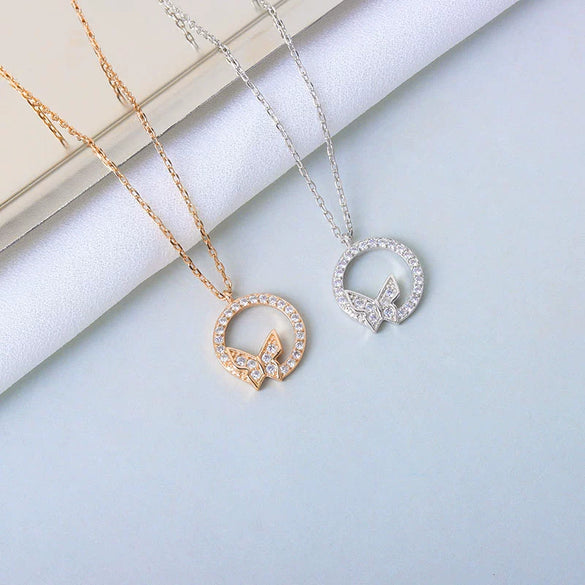 Wholesale Necklace S925 Sterling Silver Butterfly Design Electroplating For Women