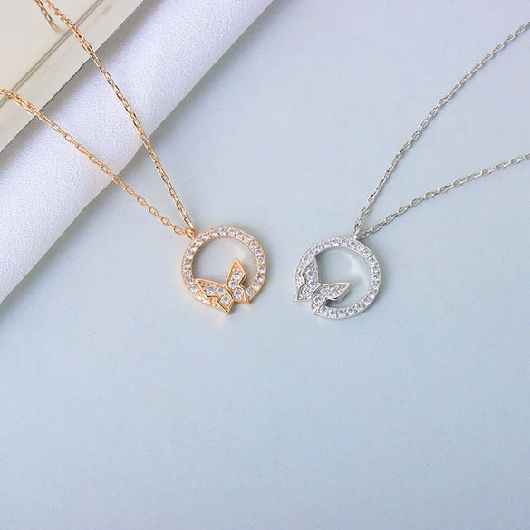 Wholesale Necklace S925 Sterling Silver Butterfly Design Electroplating For Women