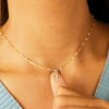 Wholesale Necklace S925 Sterling Silver Cross Colorful Enamel Geometric Ochain Women's