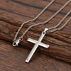 Wholesale Necklace S925 Sterling Silver Cross Geometric Polished Hip Hop Fashion Leather Rope Jewelry Pendant