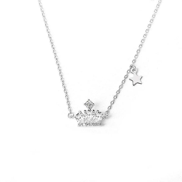 Wholesale Necklace S925 Sterling Silver Crown Design Electroplating For Women