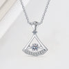 Wholesale Necklace S925 Sterling Silver Fan Shaped Electroplated