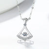 Wholesale Necklace S925 Sterling Silver Fan Shaped Electroplated