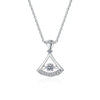 Wholesale Necklace S925 Sterling Silver Fan Shaped Electroplated