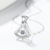 Wholesale Necklace S925 Sterling Silver Fan Shaped Electroplated