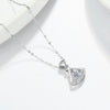 Wholesale Necklace S925 Sterling Silver Fan Shaped Electroplated