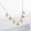 Wholesale Necklace S925 Sterling Silver Fivepointed Star Inlaid Zircon Ochain For Women
