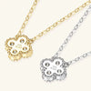 Wholesale Necklace S925 Sterling Silver Fourleaf Clover Pendant Gold Plated With O Word Chain For Women Geometric Style