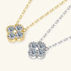 Wholesale Necklace S925 Sterling Silver Fourleaf Clover Pendant Gold Plated With O Word Chain For Women Geometric Style