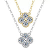 Wholesale Necklace S925 Sterling Silver Fourleaf Clover Pendant Gold Plated With O Word Chain For Women Geometric Style