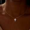 Wholesale Necklace S925 Sterling Silver Geometric Cross Electroplating O Word Chain For Women