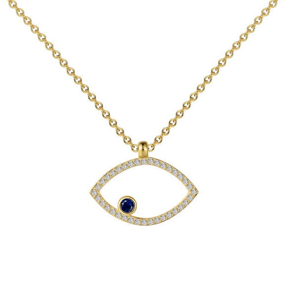Wholesale Necklace S925 Sterling Silver Geometric Devil's Eye Light Luxury Clavicle Chain For Women