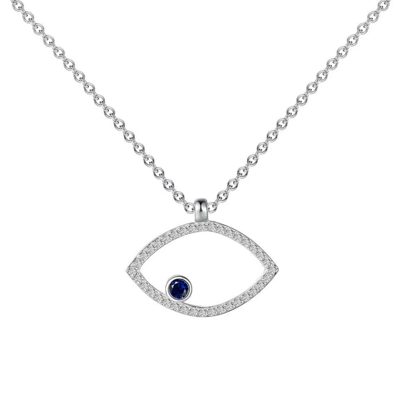Wholesale Necklace S925 Sterling Silver Geometric Devil's Eye Light Luxury Clavicle Chain For Women