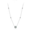 Wholesale Necklace S925 Sterling Silver Geometric Diamond Design For Girls