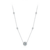 Wholesale Necklace S925 Sterling Silver Geometric Diamond Design For Girls