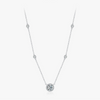 Wholesale Necklace S925 Sterling Silver Geometric Diamond Design For Girls