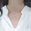 Wholesale Necklace S925 Sterling Silver Geometric Electroplating Women's Letter Clavicle Chain