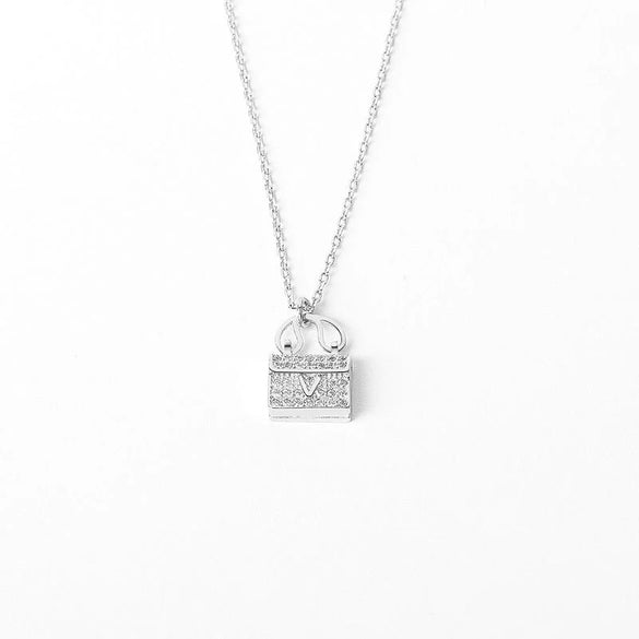 Wholesale Necklace S925 Sterling Silver Geometric Electroplating Women's Letter Clavicle Chain
