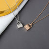 Wholesale Necklace S925 Sterling Silver Geometric Electroplating Women's Letter Clavicle Chain
