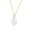 Wholesale Necklace S925 Sterling Silver Geometric Freshwater Pearl Set Women's Cross Chain