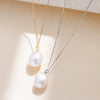 Wholesale Necklace S925 Sterling Silver Geometric Freshwater Pearl Set Women's Cross Chain