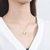 Wholesale Necklace S925 Sterling Silver Geometric Hollow Coin Cross Chain Female Accessories Electroplating