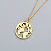 Wholesale Necklace S925 Sterling Silver Geometric Hollow Coin Cross Chain Female Accessories Electroplating