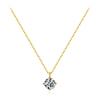 Wholesale Necklace S925 Sterling Silver Geometric Single Diamond High Sense Women's Cross Chain