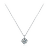 Wholesale Necklace S925 Sterling Silver Geometric Single Diamond High Sense Women's Cross Chain