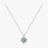 Wholesale Necklace S925 Sterling Silver Geometric Single Diamond High Sense Women's Cross Chain