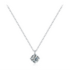 Wholesale Necklace S925 Sterling Silver Geometric Single Diamond High Sense Women's Cross Chain