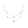 Wholesale Necklace S925 Sterling Silver Geometric Style Electroplated With Platinum And 18K Gold