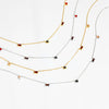 Wholesale Necklace S925 Sterling Silver Geometric Style Electroplated With Platinum And 18K Gold