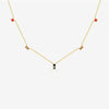 Wholesale Necklace S925 Sterling Silver Geometric Style Electroplated With Platinum And 18K Gold