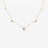 Wholesale Necklace S925 Sterling Silver Geometric Style Electroplated With Platinum And 18K Gold