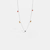 Wholesale Necklace S925 Sterling Silver Geometric Style Electroplated With Platinum And 18K Gold