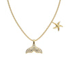 Wholesale Necklace S925 Sterling Silver Light Luxury Animals Zodiac Electroplating Fish Tail Starfish Design For Women