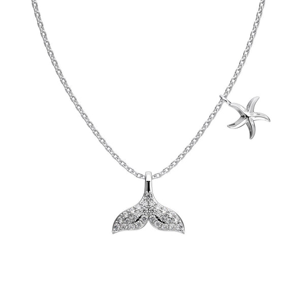 Wholesale Necklace S925 Sterling Silver Light Luxury Animals Zodiac Electroplating Fish Tail Starfish Design For Women