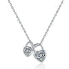 Wholesale Necklace S925 Sterling Silver Love Lock Heart Shape Design Fashion Personality Light Luxury