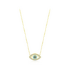 Wholesale Necklace S925 Sterling Silver Micro Inlaid Devil's Eye Cross Chain For Women Niche Retro Style