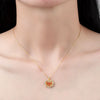 Wholesale Necklace S925 Sterling Silver Natural Red Agate Peace Lock Geometric Electroplated For Women
