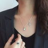 Wholesale Necklace S925 Sterling Silver Retro Geometric Style Women