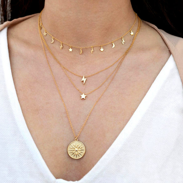 Wholesale Necklace 925 Silver Copper Pendant Geometric Snake Bone Chain Electroplated Minimalist Style