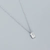 Wholesale Necklace 925 Silver Geometric Rectangular Zircon Electroplated Ochain For Women