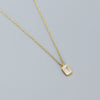 Wholesale Necklace 925 Silver Geometric Rectangular Zircon Electroplated Ochain For Women