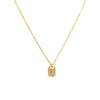 Wholesale Necklace 925 Silver Geometric Rectangular Zircon Electroplated Ochain For Women