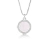 Wholesale Necklace 925 Silver Geometric Round Tag Pendant Women's Fashion