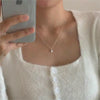 Wholesale Necklace 925 Silver 18K Gold Plated Geometric Snake Bone Chain Love Pendant